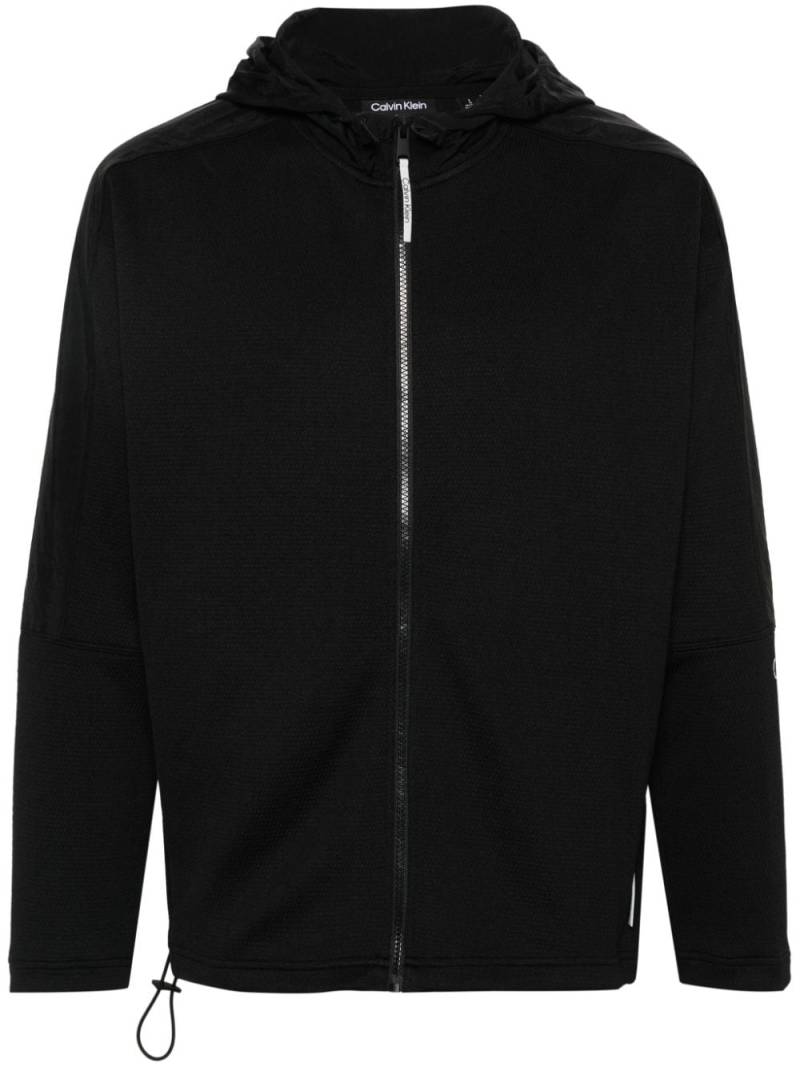 Calvin Klein jacquard hooded jacket - Black von Calvin Klein