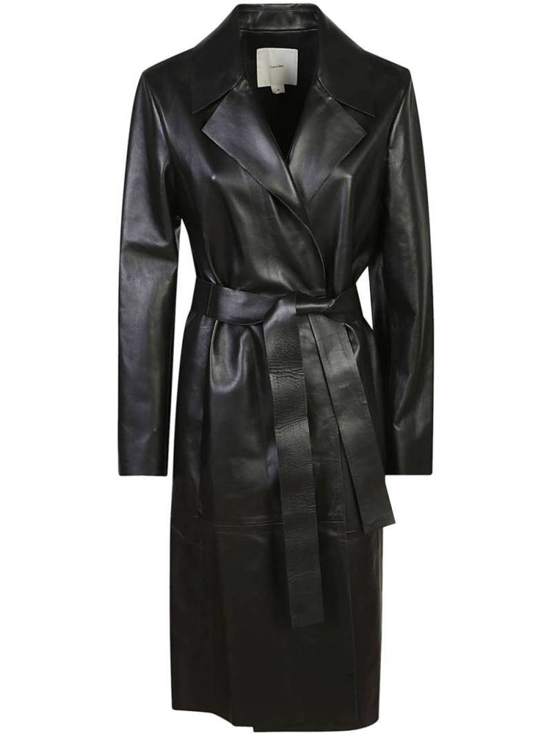 Calvin Klein leather coat - Black von Calvin Klein