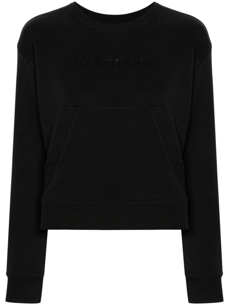 Calvin Klein logo-appliqué sweatshirt - Black von Calvin Klein