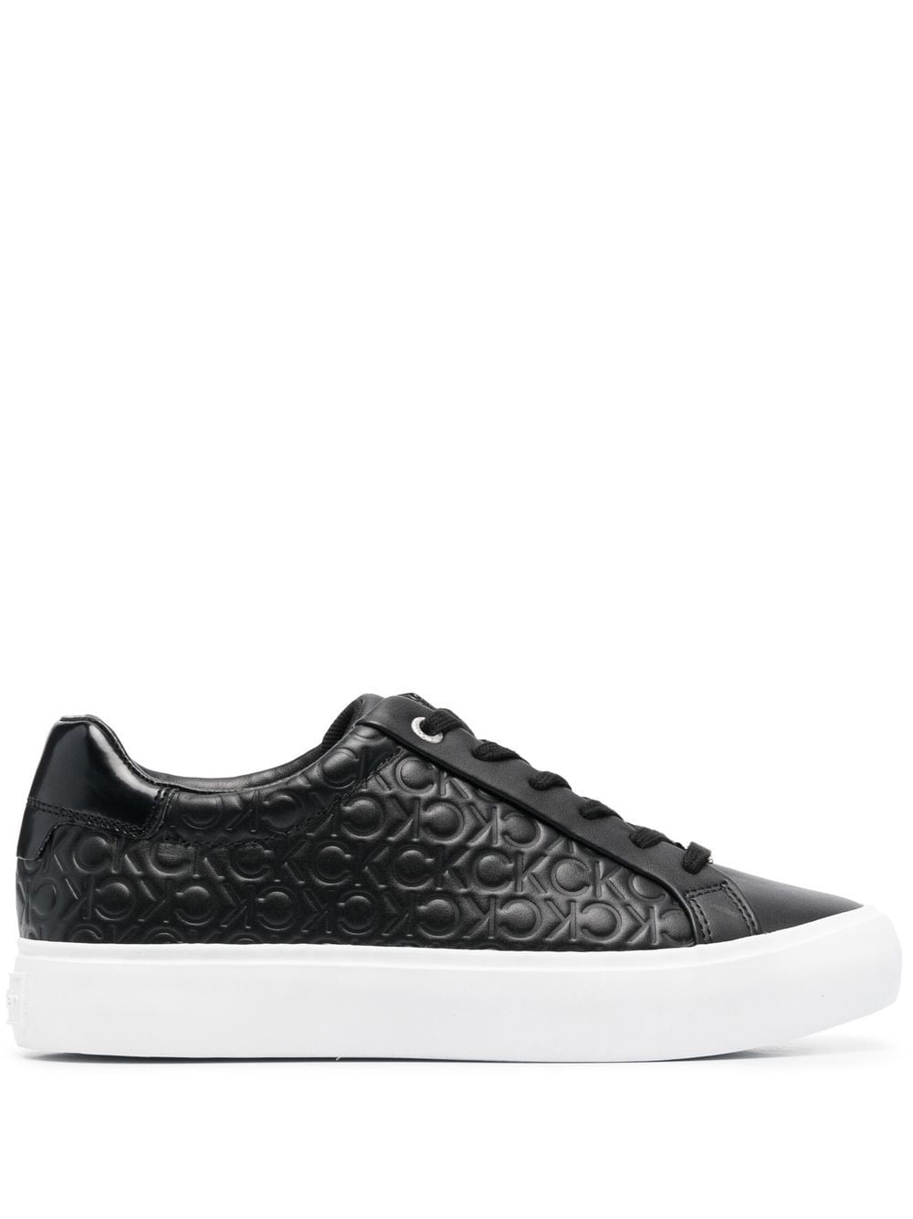 Calvin Klein logo-debossed low-top sneakers - Black von Calvin Klein