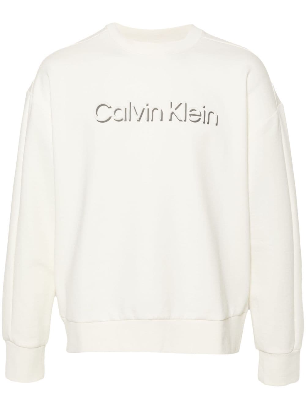 Calvin Klein logo-embossed sweatshirt - Neutrals von Calvin Klein