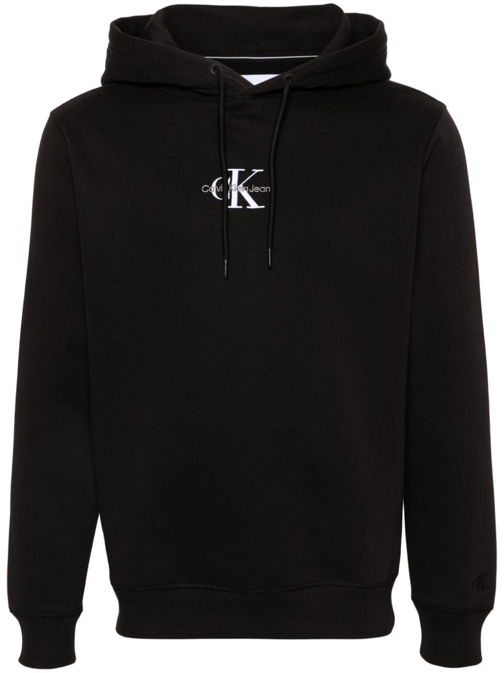 Calvin Klein logo-embroidered hoodie - Black von Calvin Klein