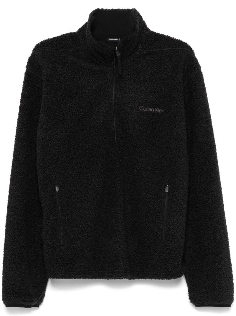 Calvin Klein logo-embroidered sweatshirt - Black von Calvin Klein