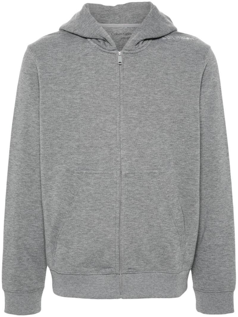 Calvin Klein rubberised-logo hoodie - Grey von Calvin Klein