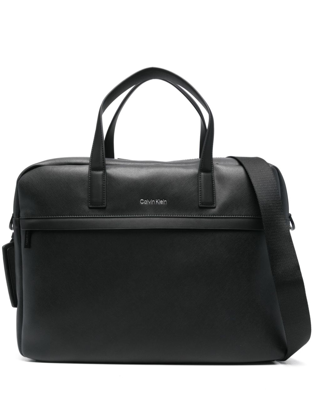 Calvin Klein logo-lettering laptop bag - Black von Calvin Klein