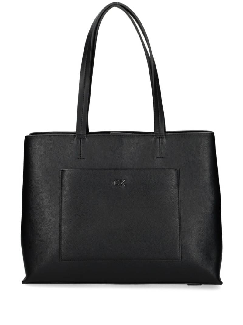 Calvin Klein logo-lettering tote bag - Black von Calvin Klein