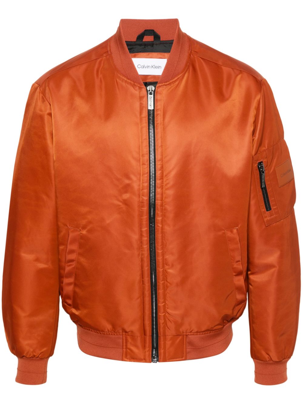 Calvin Klein logo-patch bomber jacket - Orange von Calvin Klein