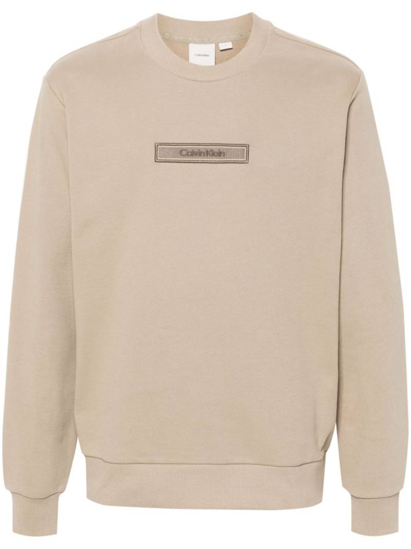 Calvin Klein logo-patch sweatshirt - Neutrals von Calvin Klein