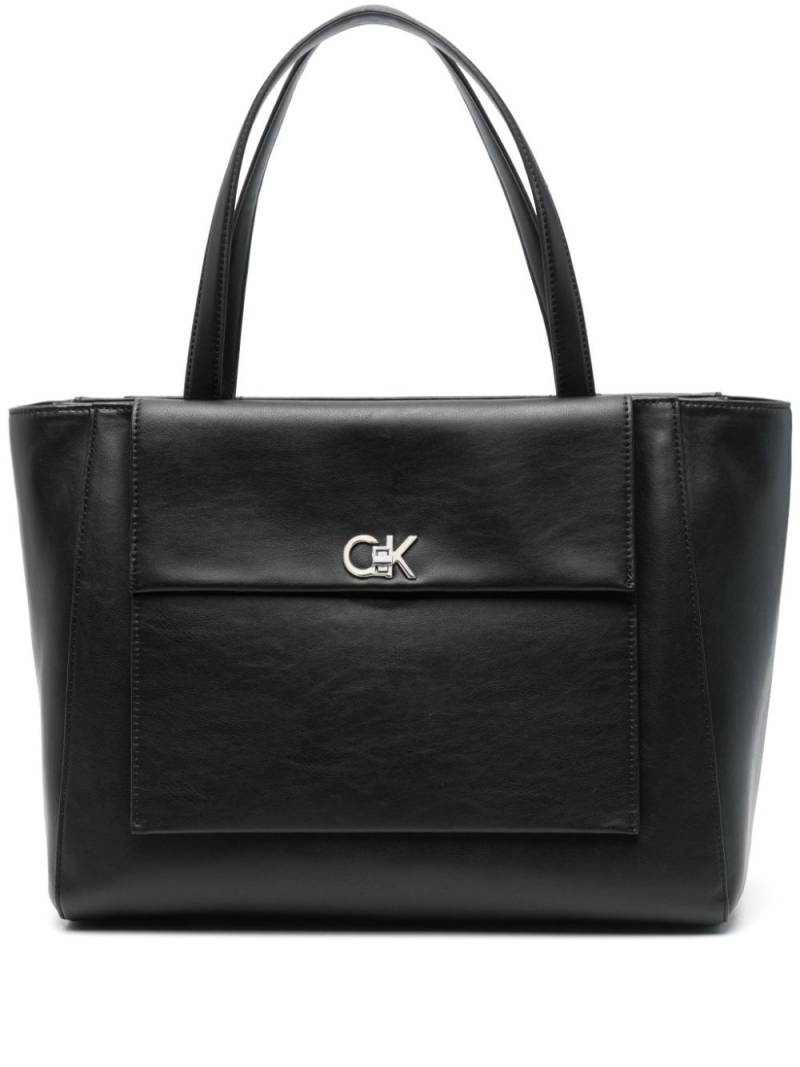 Calvin Klein logo-plaque tote bag - Black von Calvin Klein