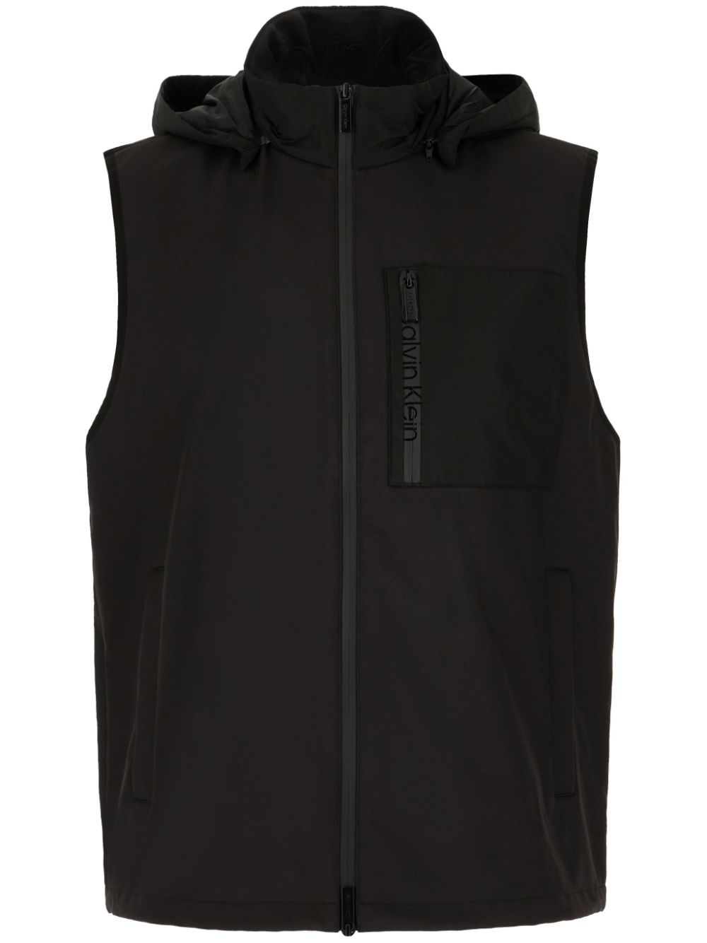 Calvin Klein logo-print gilet - Black von Calvin Klein