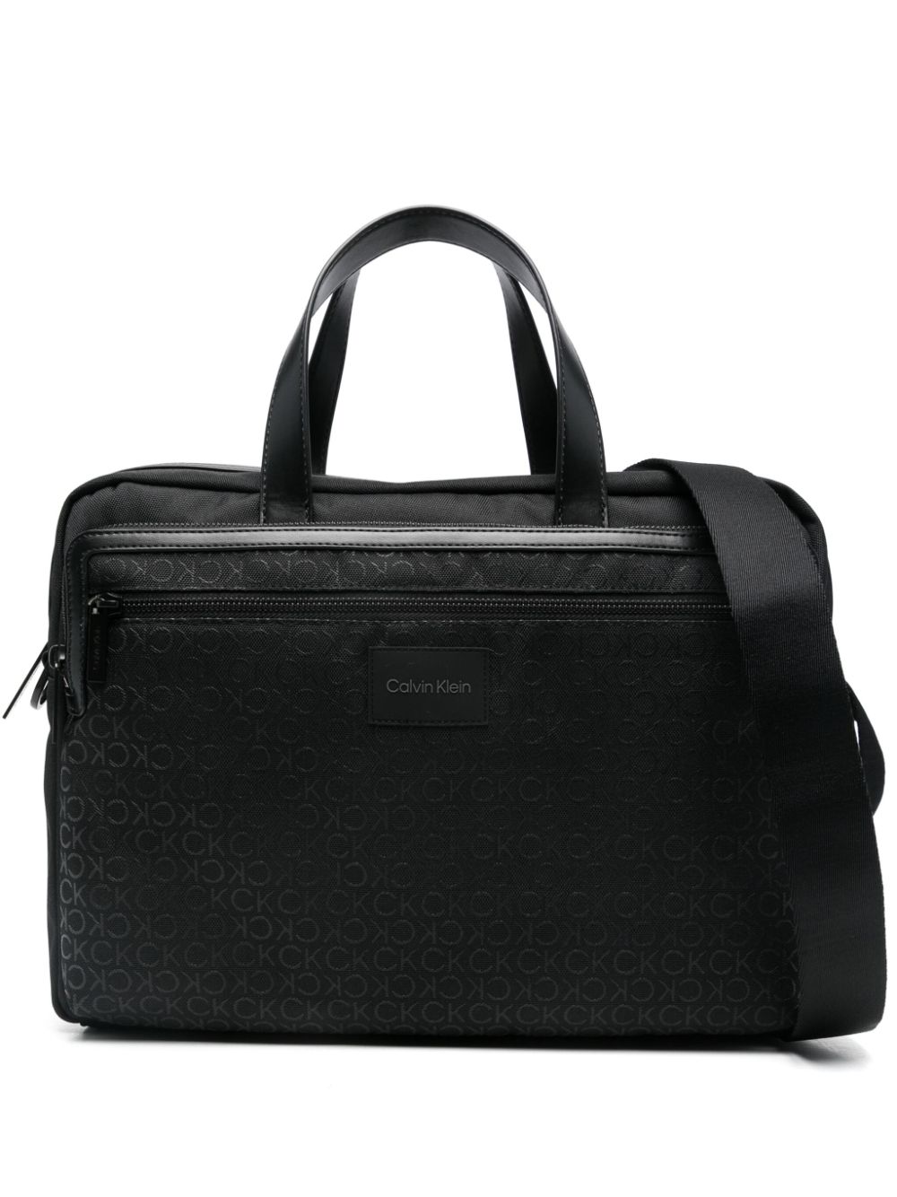 Calvin Klein logo-print laptop bag - Black von Calvin Klein