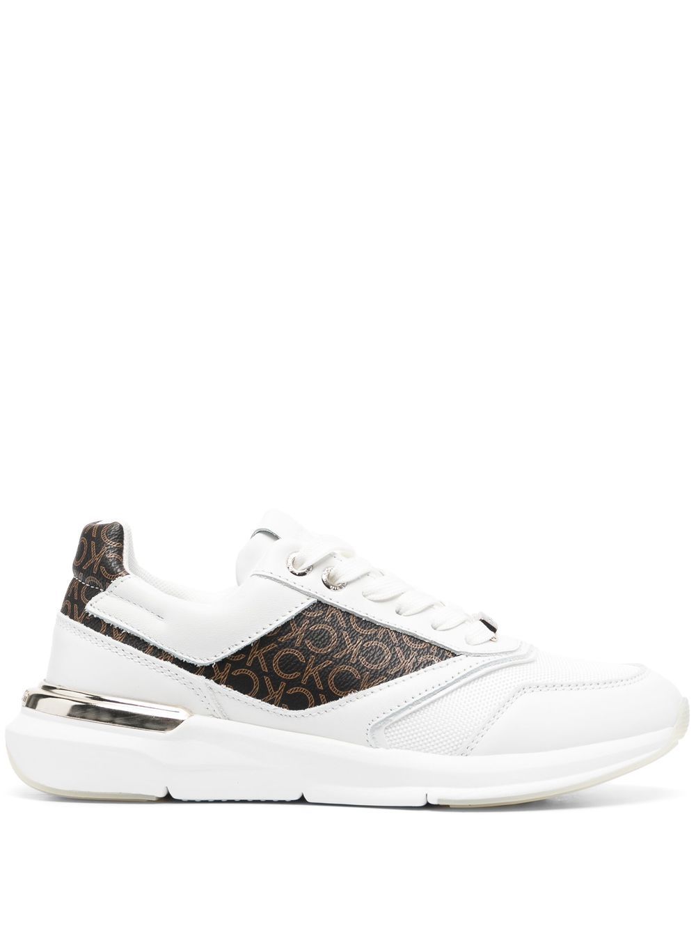 Calvin Klein logo print low-top sneakers - White von Calvin Klein