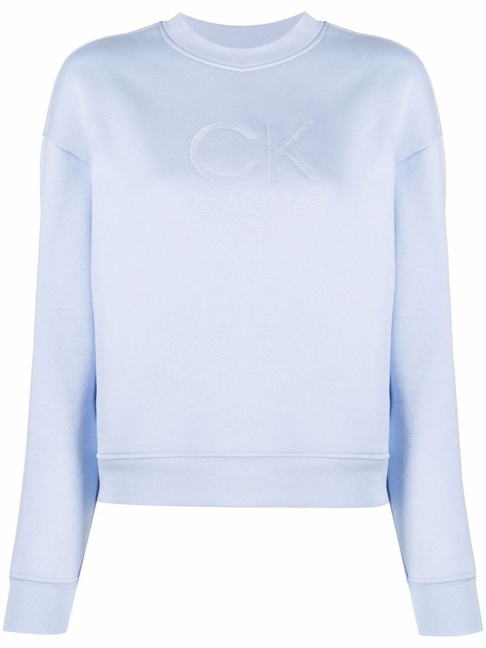 Calvin Klein logo-print sweatshirt - Blue von Calvin Klein