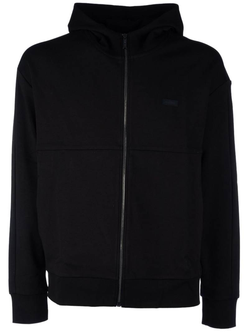 Calvin Klein logo-print zip-up hoodie - Black von Calvin Klein