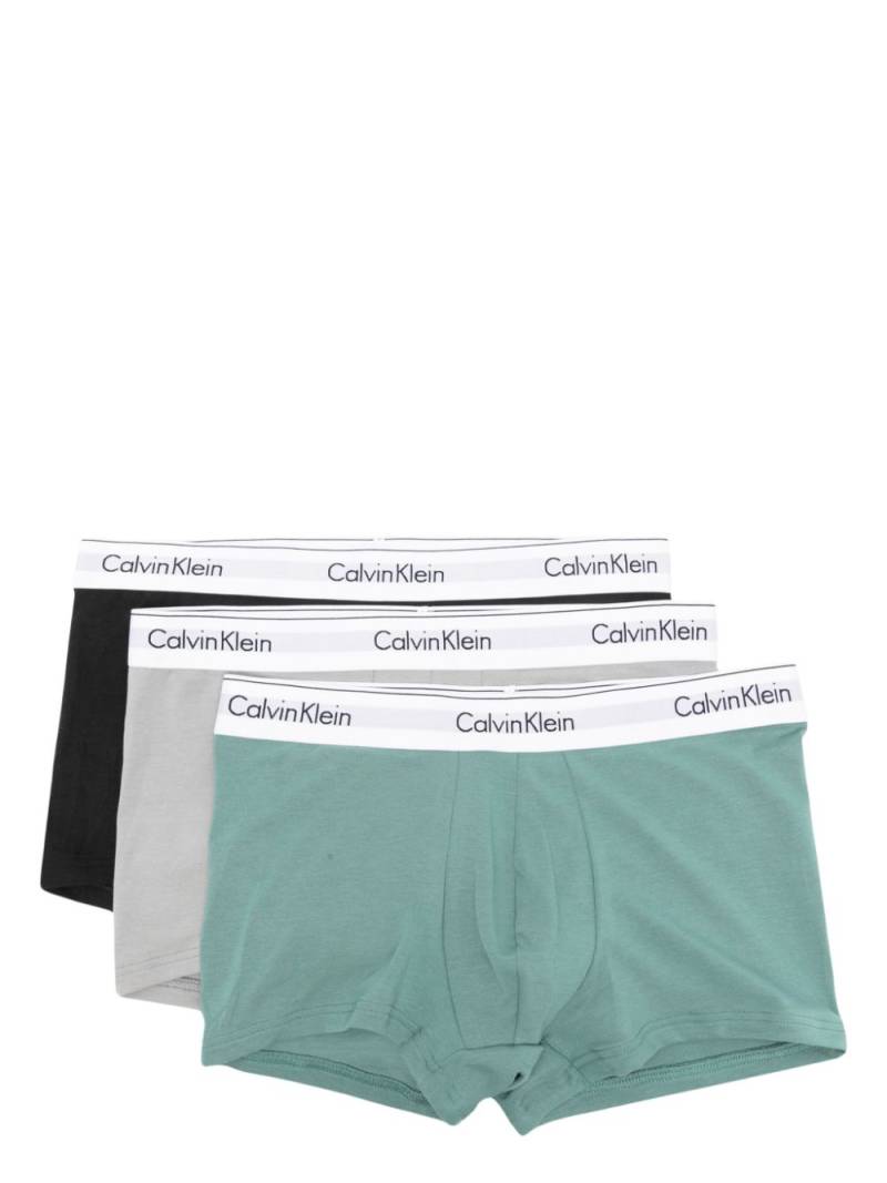 Calvin Klein logo-waist boxers (set of three) - Green von Calvin Klein