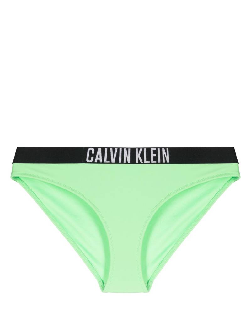 Calvin Klein logo-waistband bikini bottoms - Green von Calvin Klein