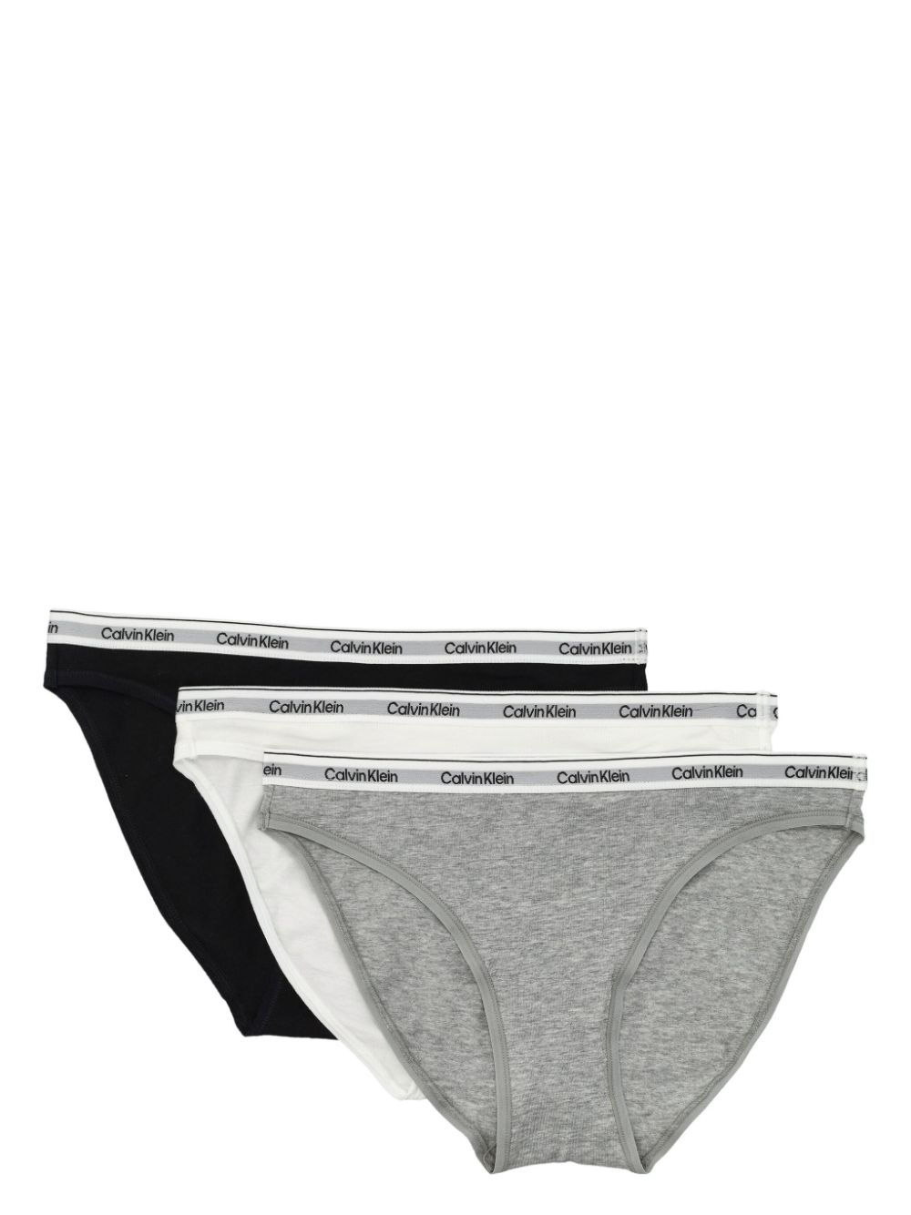 Calvin Klein logo-waistband bikini briefs (pack of three) - White von Calvin Klein