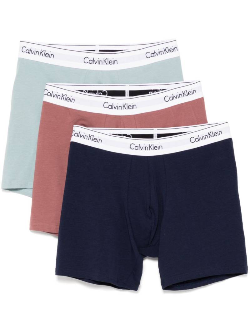 Calvin Klein logo-waistband boxers (pack of three) - Brown von Calvin Klein