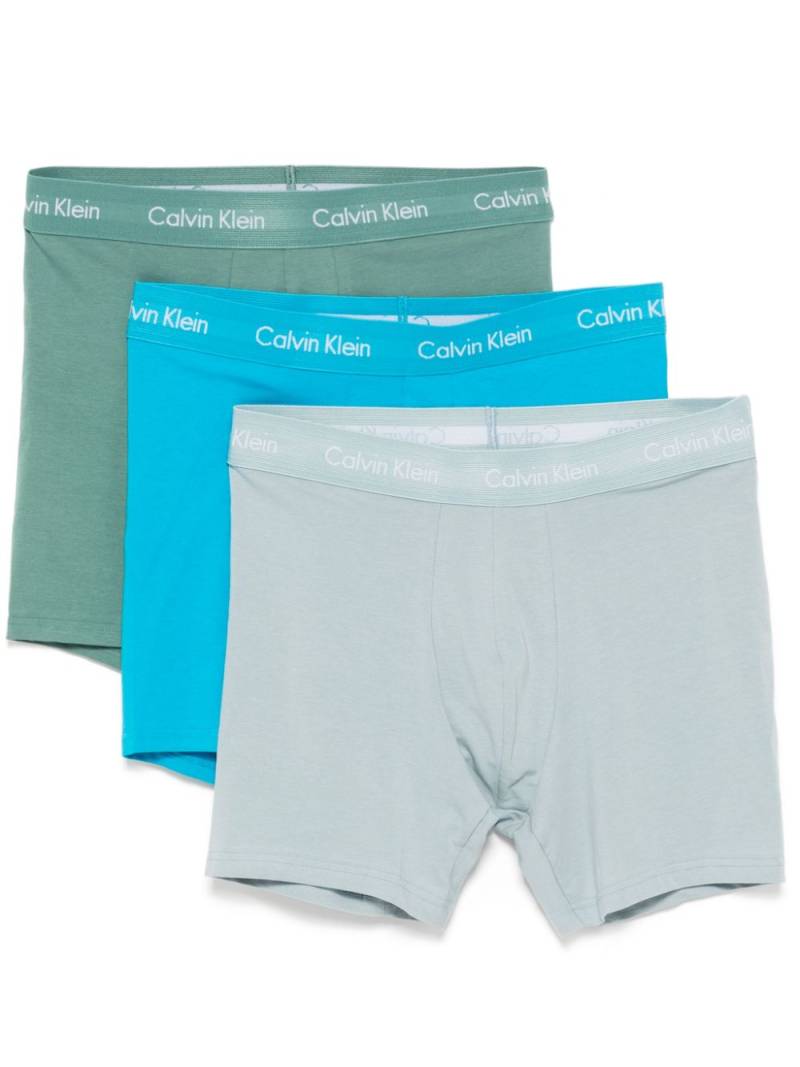 Calvin Klein logo-waistband boxers (pack of three) - Green von Calvin Klein