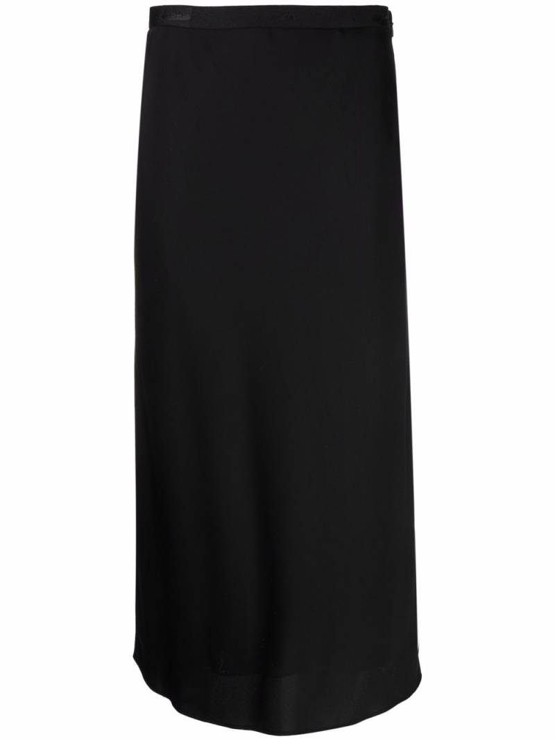 Calvin Klein logo-waistband midi skirt - Black von Calvin Klein