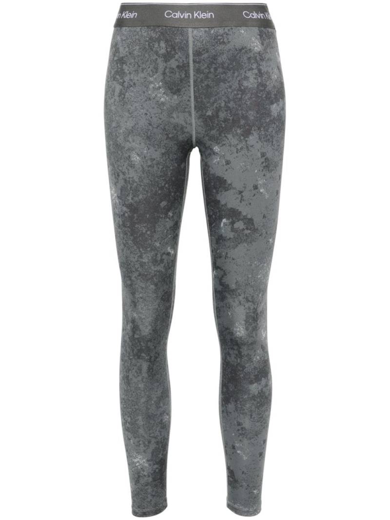 Calvin Klein logo-waistband performance leggings - Grey von Calvin Klein