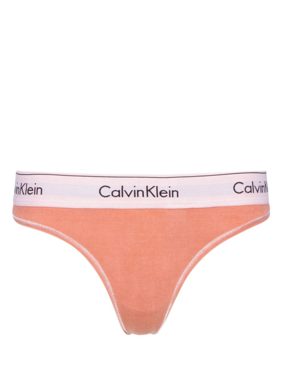 Calvin Klein logo-waistband thong - Pink von Calvin Klein