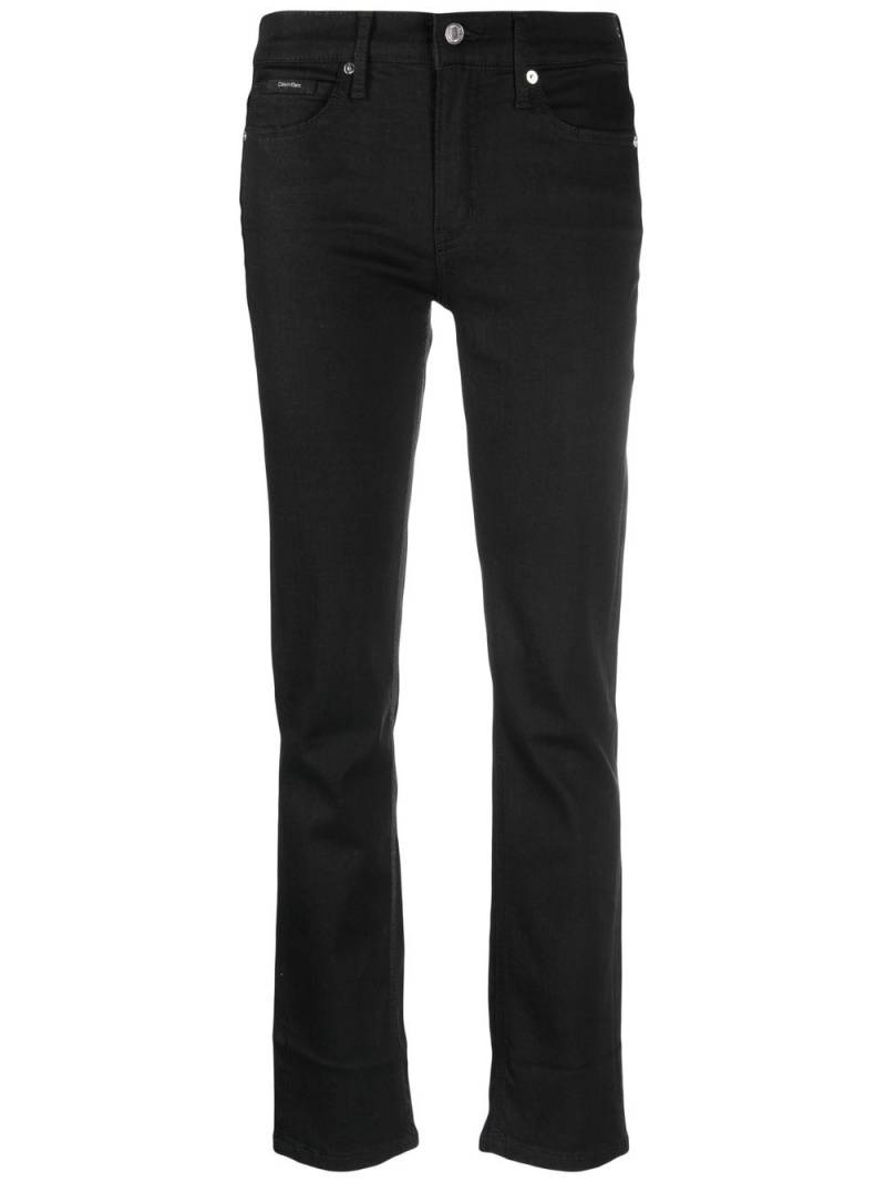 Calvin Klein mid-rise slim-cut jeans - Black von Calvin Klein