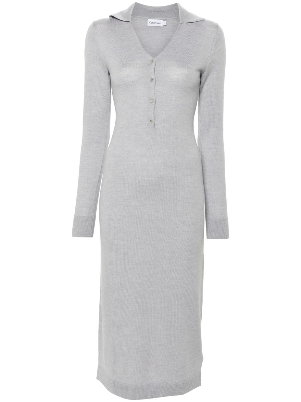 Calvin Klein midi wool dress - Grey von Calvin Klein