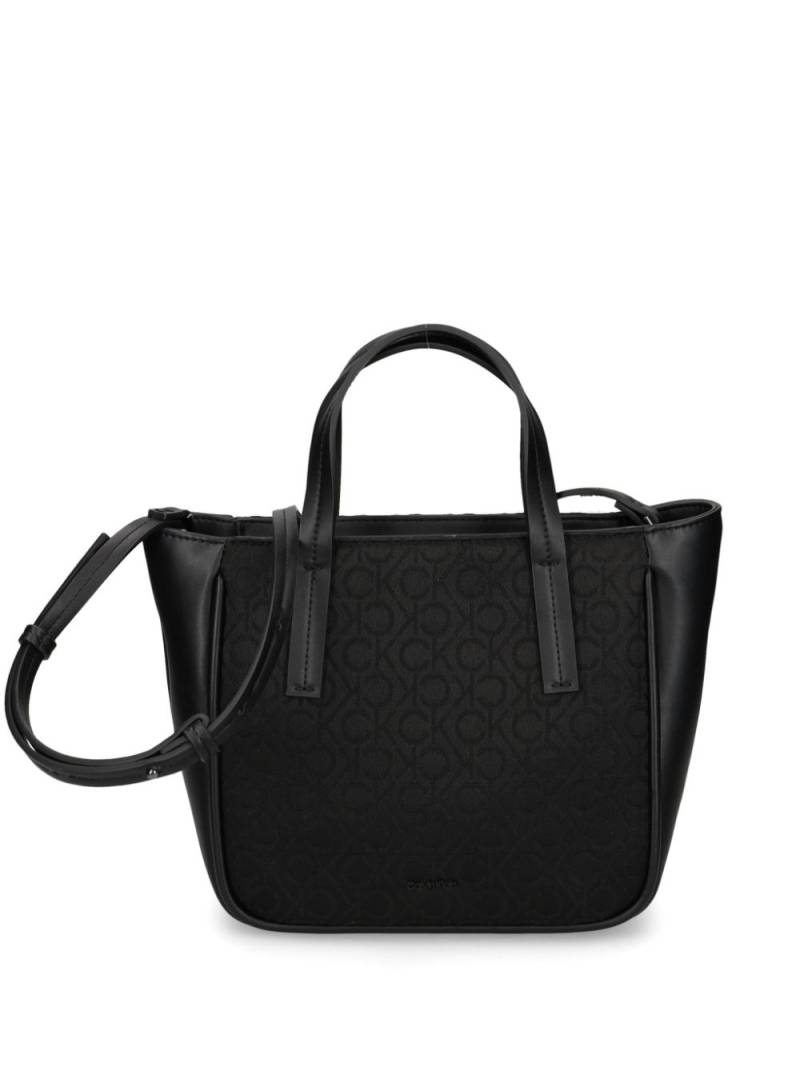 Calvin Klein monogram-jacquard tote bag - Black von Calvin Klein