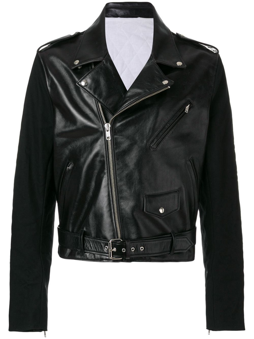 Calvin Klein panelled biker jacket - Black von Calvin Klein