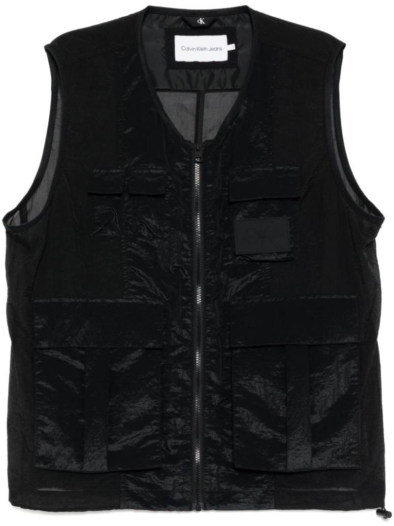 Calvin Klein panelled gilet - Black von Calvin Klein