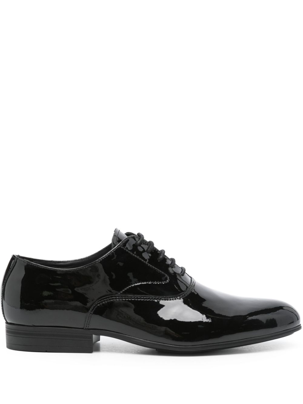 Calvin Klein patent-leather Oxford shoes - Black von Calvin Klein