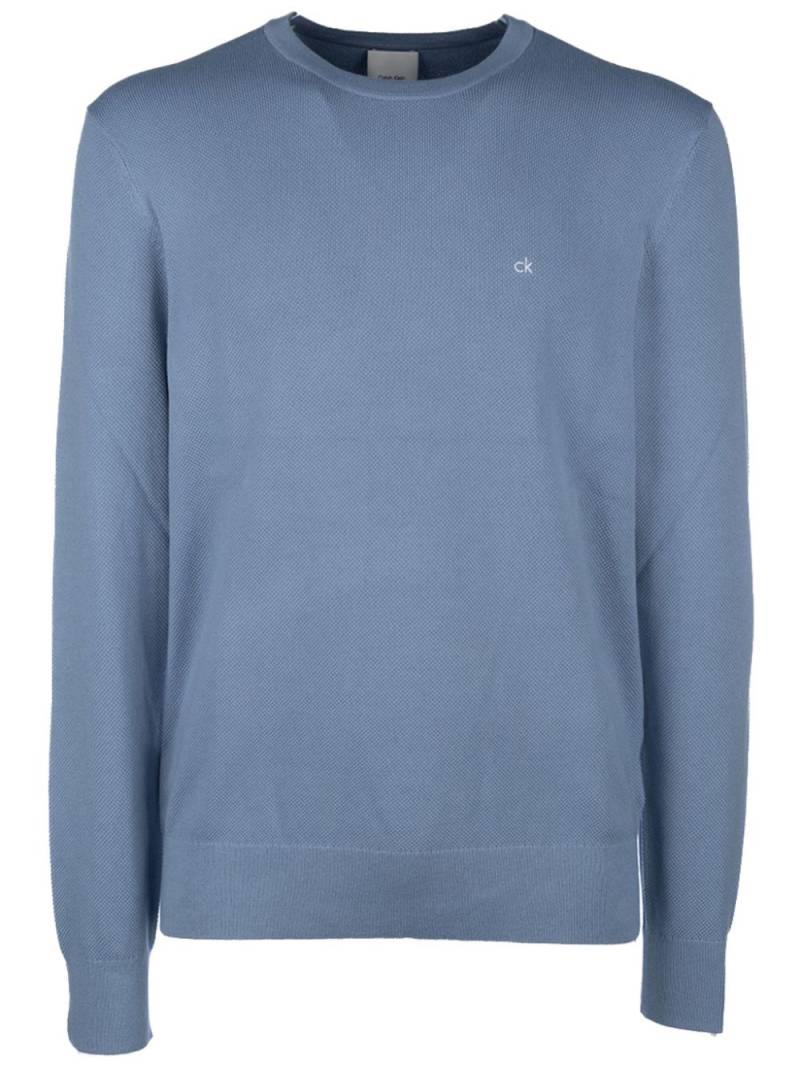 Calvin Klein piqué jumper - Blue von Calvin Klein