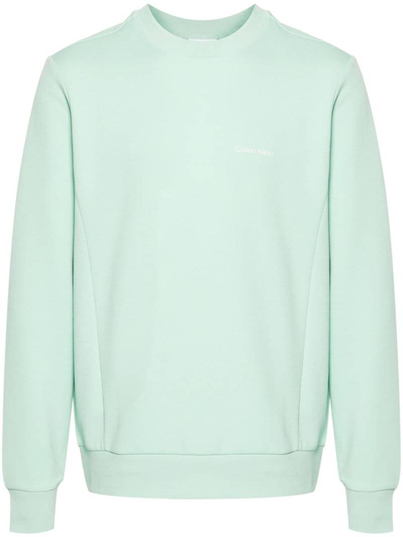 Calvin Klein raised logo-detail sweatshirt - Green von Calvin Klein