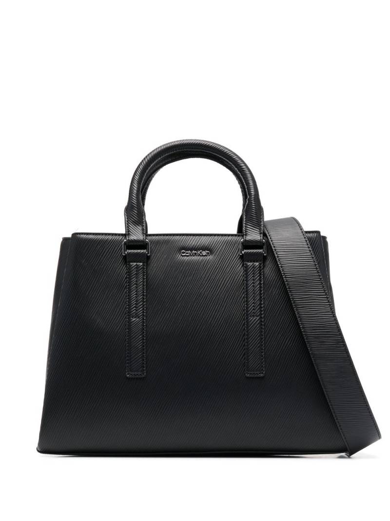 Calvin Klein raised-logo detail tote bag - Black von Calvin Klein