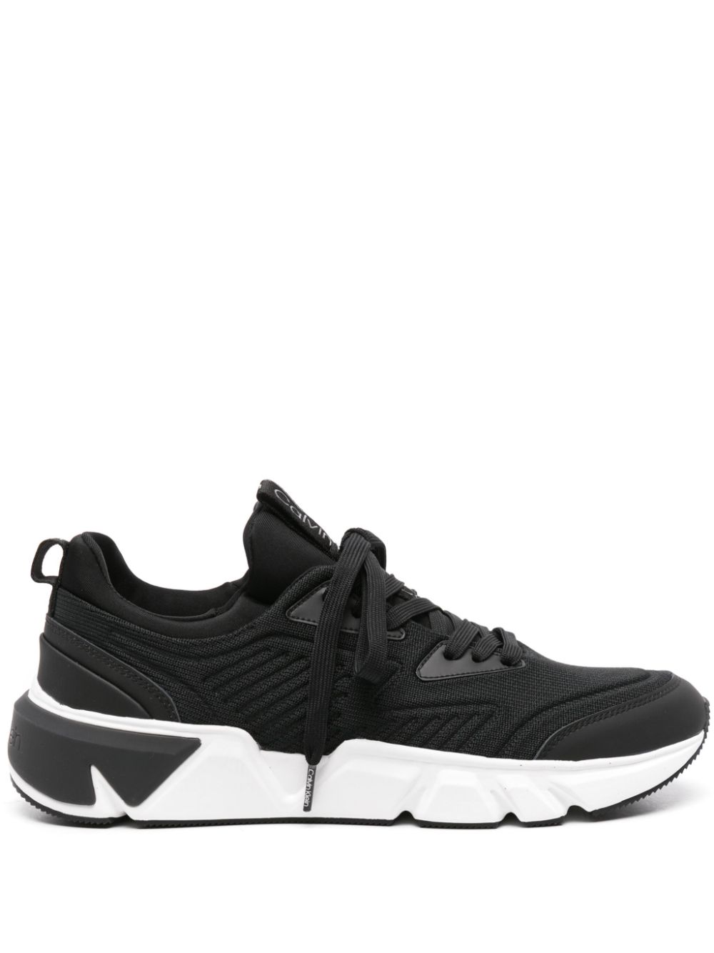 Calvin Klein ribbed knitted sneakers - Black von Calvin Klein