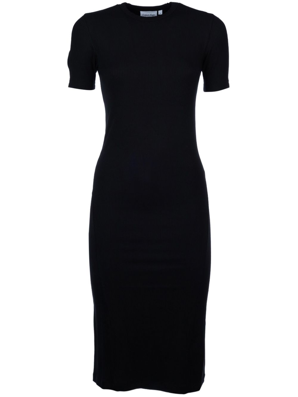 Calvin Klein ribbed midi dress - Black von Calvin Klein