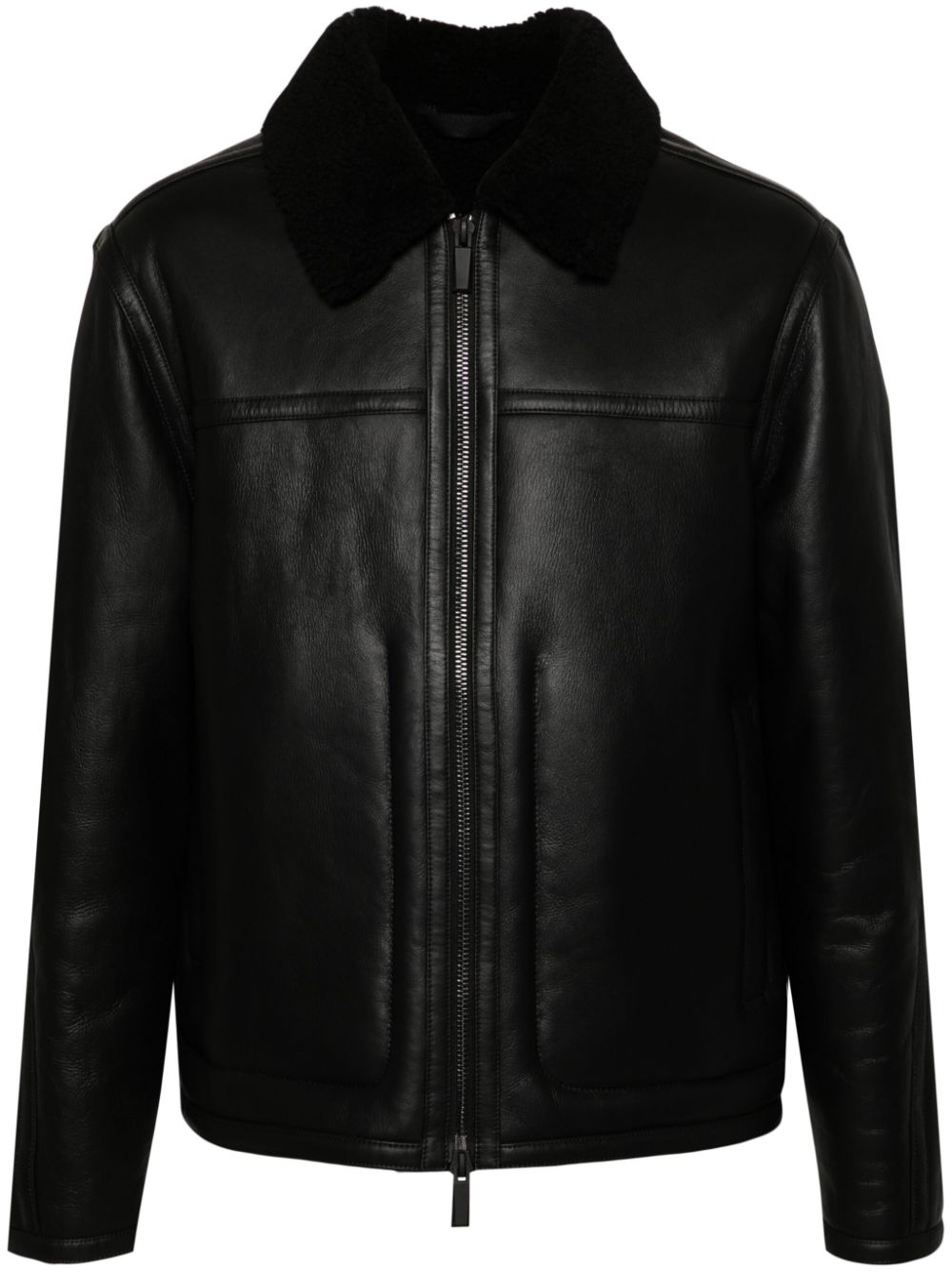 Calvin Klein shearling jacket - Black von Calvin Klein