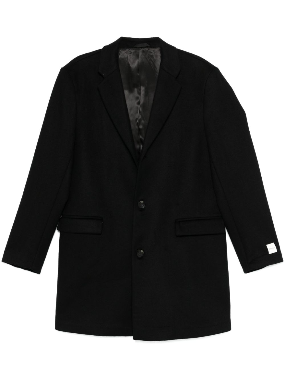 Calvin Klein single-breasted coat - Black von Calvin Klein