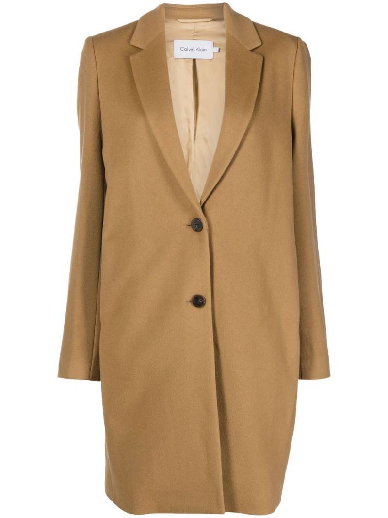 Calvin Klein single-breasted coat - Brown von Calvin Klein