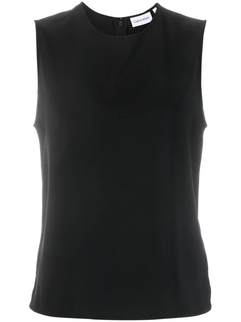 Calvin Klein crew-neck twill tank top - Black von Calvin Klein