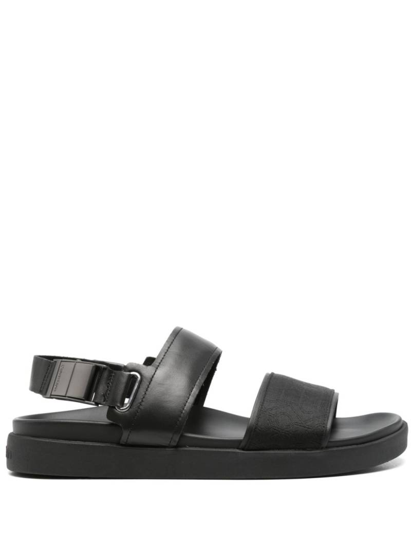 Calvin Klein slingback logo-jacquard sandals - Black von Calvin Klein