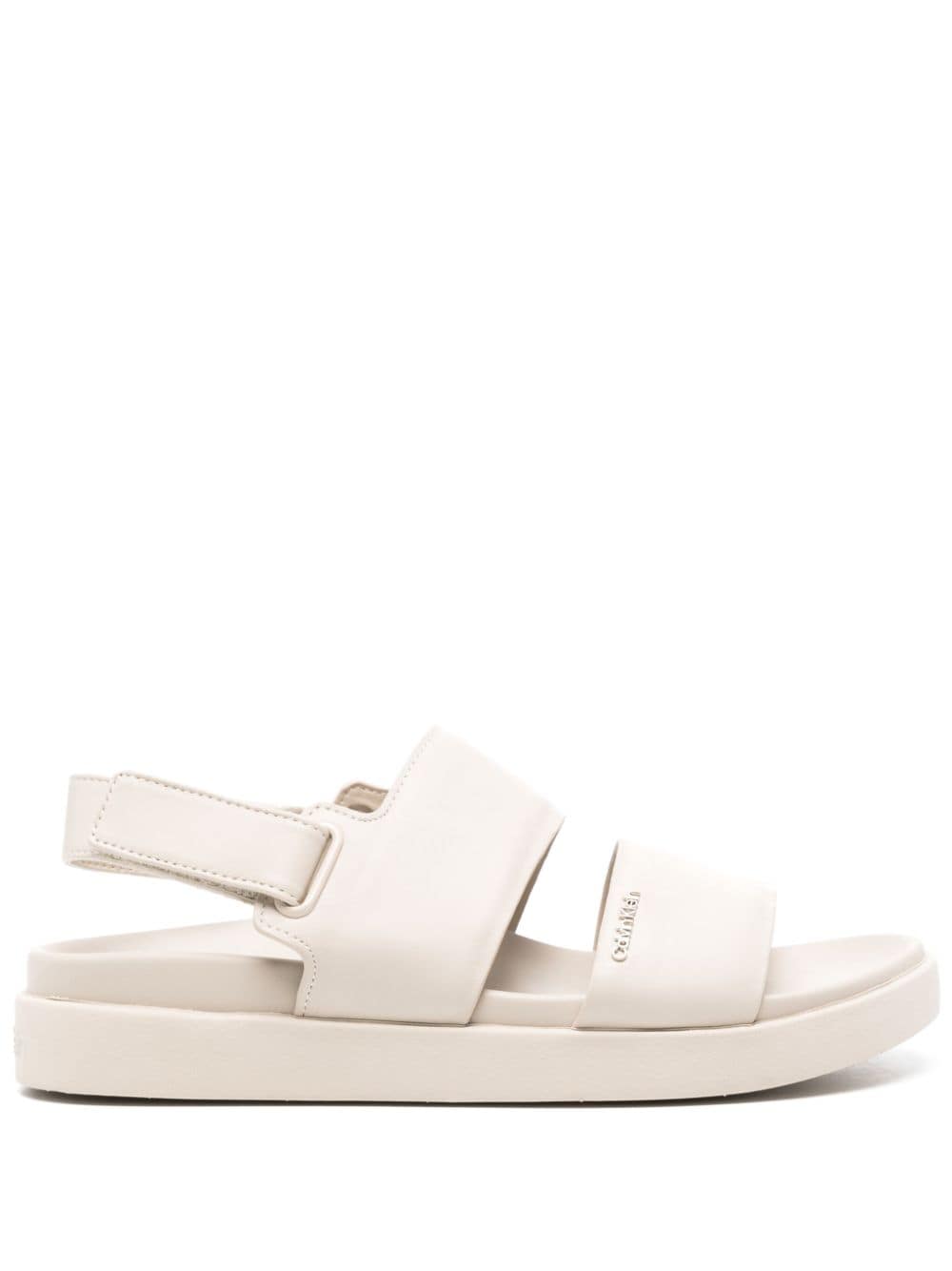 Calvin Klein slingback logo-plaque sandals - Neutrals von Calvin Klein