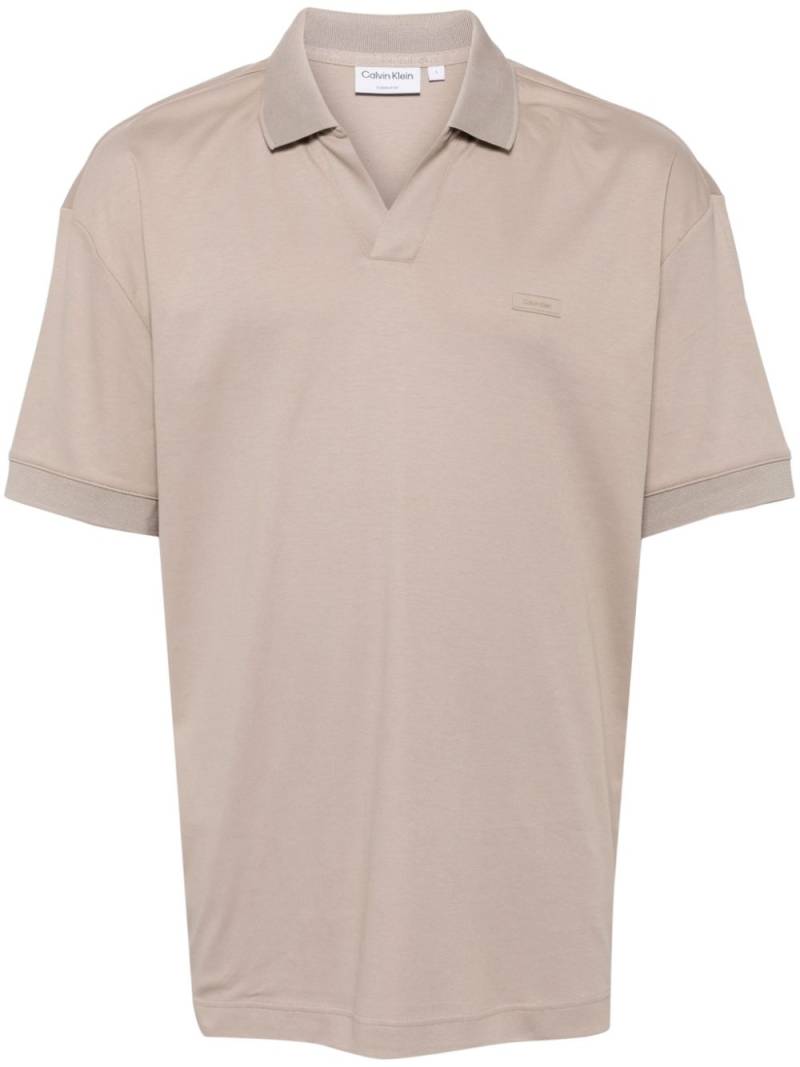 Calvin Klein smooth cotton polo shirt - Brown von Calvin Klein