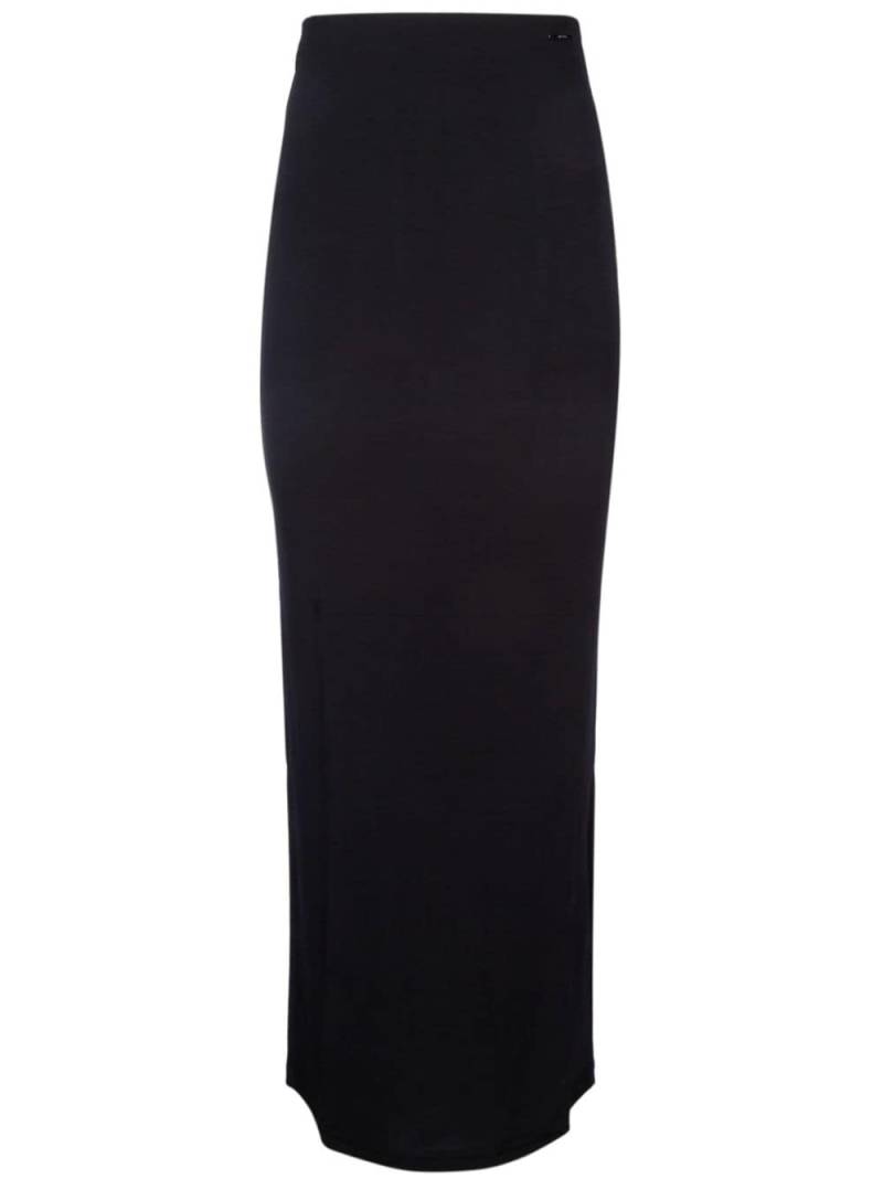 Calvin Klein straight rayon maxi skirt - Black von Calvin Klein