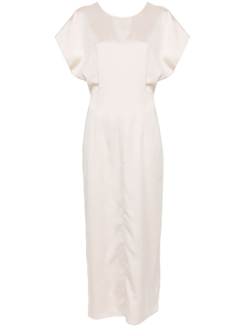 Calvin Klein structured satin maxi dress - Neutrals von Calvin Klein