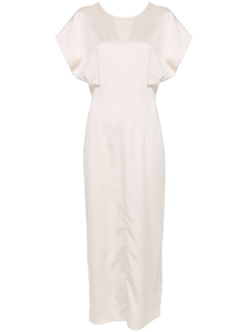 Calvin Klein structured satin maxi dress - Neutrals von Calvin Klein