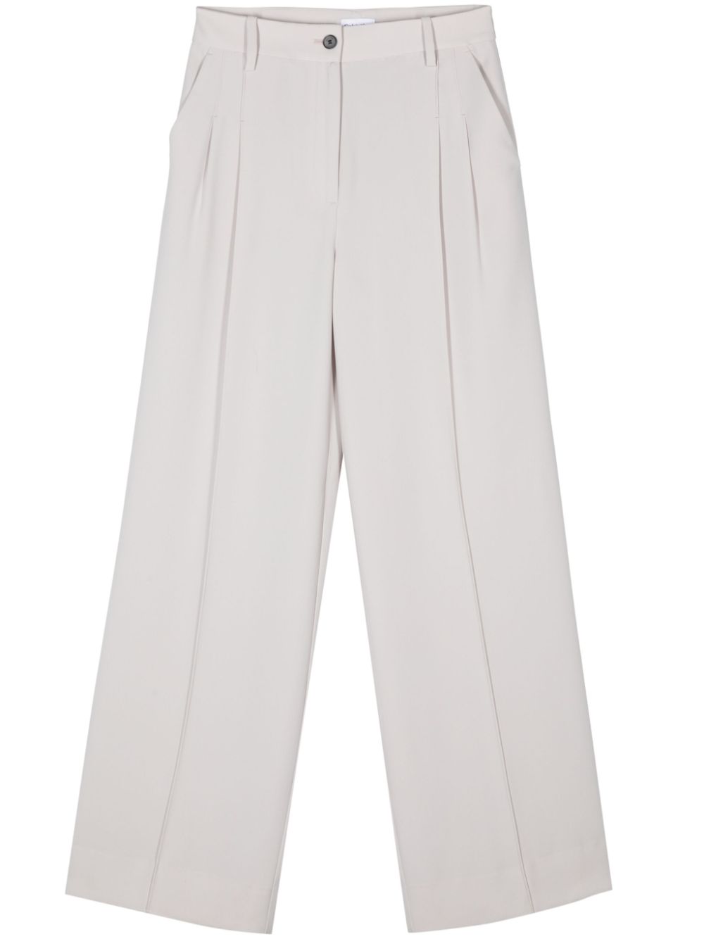 Calvin Klein twill wide-leg trousers - Neutrals von Calvin Klein