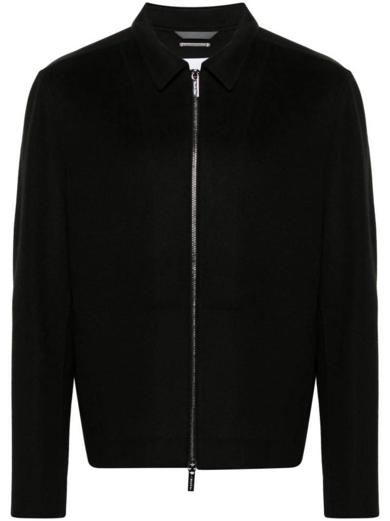 Calvin Klein zip-up fleece shirt jacket - Black von Calvin Klein