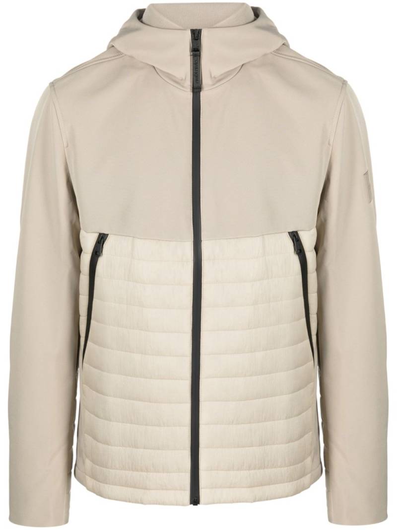 Calvin Klein zip-up padded hooded jacket - Neutrals von Calvin Klein